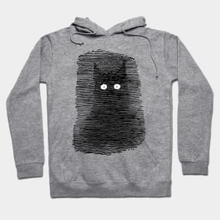 A Cat In the Darkness With Big Eyes Funny Cat Design Hoodie